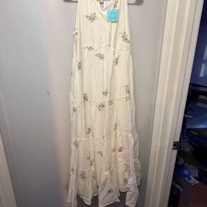 Hayden Cream Floral Maxi Dress